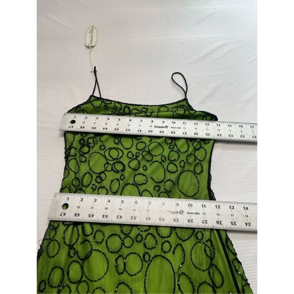Cassandra Stone Y2k 90s Green Black Beaded Dress Size 6 Read Description - Picture 8 of 13